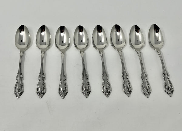 Oneida Brahms Set of 8 Coffee / Child Spoons - USA Made 5 1/4"